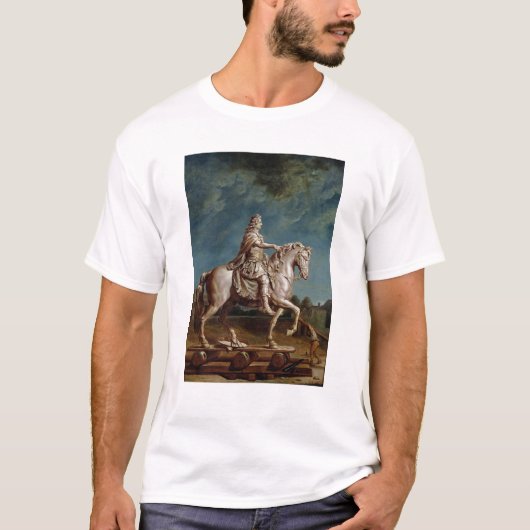 ルイ14世の乗馬の彫像の輸送 Tシャツ (正面)