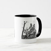 ルイ14世の乗馬の彫像 マグカップ (正面右)