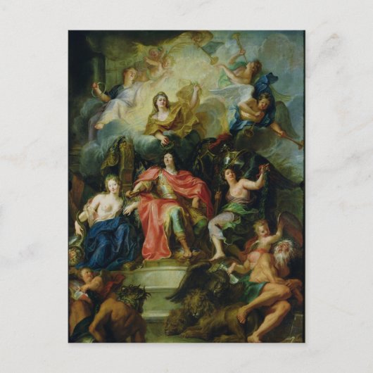 ルイ14世は栄光によって冠を付け， c.1686 ポストカード (正面)