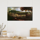 ルイ14世狩りアットマリーwith a view ポスター (キッチン)