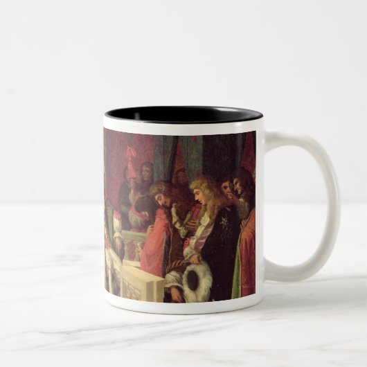 ルイ14世1857年と食事するMoliere ツートーンマグカップ (右)