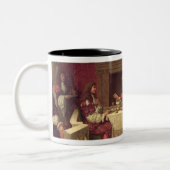 ルイ14世1857年と食事するMoliere ツートーンマグカップ (左)