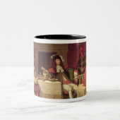 ルイ14世1857年と食事するMoliere ツートーンマグカップ (中央)