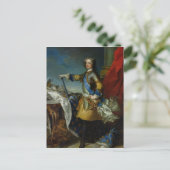 ルイ15世のポートレートフランス王, c.1727 ポストカード (スタンド正面)