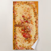 ルイ15世の花束 ビーチタオル (正面)