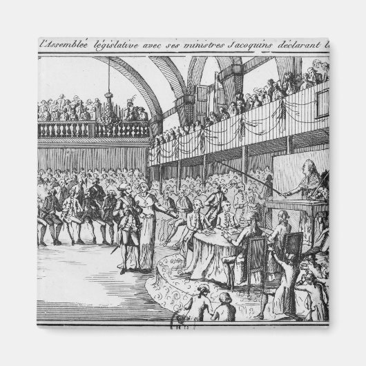ルイ16世が1792年4月20日に宣戦布告 マグネット (正面)