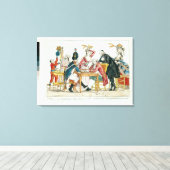 ルイ16世のチェス遊の戯画 キャンバスプリント (インサイチュ (ウッドフロア))