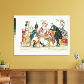 ルイ16世のチェス遊の戯画 キャンバスプリント (インサイチュ (リビング))