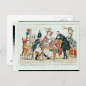 ルイ16世のチェス遊の戯画 ポストカード (正面/裏面)