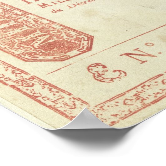 ルイ16世の千巻の紙幣 ポスター (角)