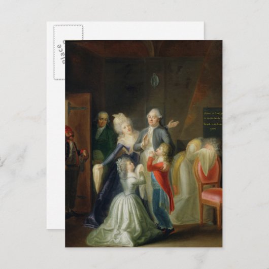 ルイ16世の家族への別れ ポストカード (正面/裏面)