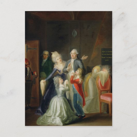 ルイ16世の家族への別れ ポストカード (正面)