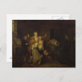 ルイ16世、家族に別れを告げる ポストカード (正面/裏面)