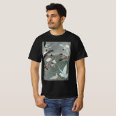 ルイ・アガシ・フエルテスによる海の波の上のカモメ Tシャツ (正面フル)