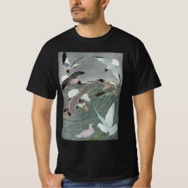 ルイ・アガシ・フエルテスによる海の波の上のカモメ Tシャツ