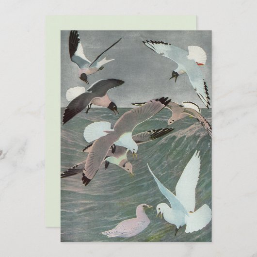 ルイ・アガスフエルテスによる海波の上のカモメ (正面/裏面)