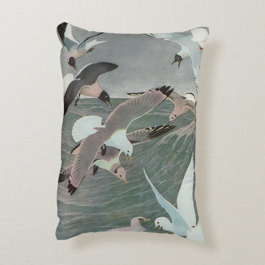 ルイ・アガスフエルテスによる海波の上のカモメ アクセントクッション (裏面(縦))