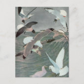 ルイ・アガスフエルテスによる海波の上のカモメ ポストカード (正面)