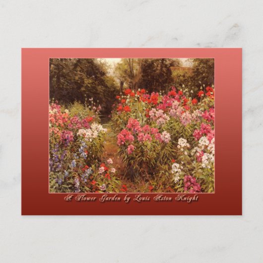 ルイ・アストンナイトの花の庭 ポストカード (正面)