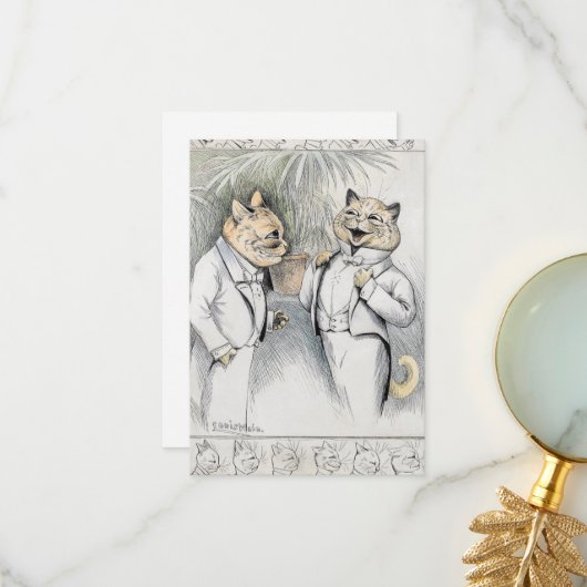 ルイ・ウィンによる夕食後のジョーク サンキューカード (正面/裏面インサイチュ)