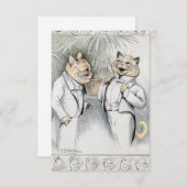 ルイ・ウィンによる夕食後のジョーク サンキューカード (正面/裏面)