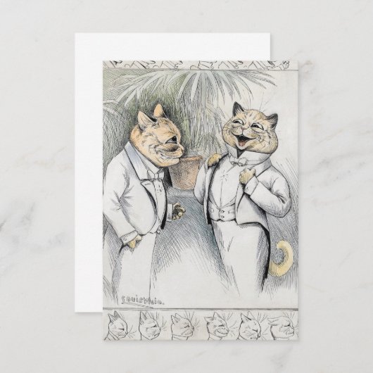 ルイ・ウィンによる夕食後のジョーク サンキューカード (正面/裏面)