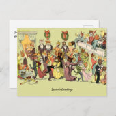 ルイ・ウィンのキャッツヴィルでのクリスマスボール シーズンポストカード (正面/裏面)