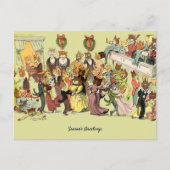 ルイ・ウィンのキャッツヴィルでのクリスマスボール シーズンポストカード (正面)