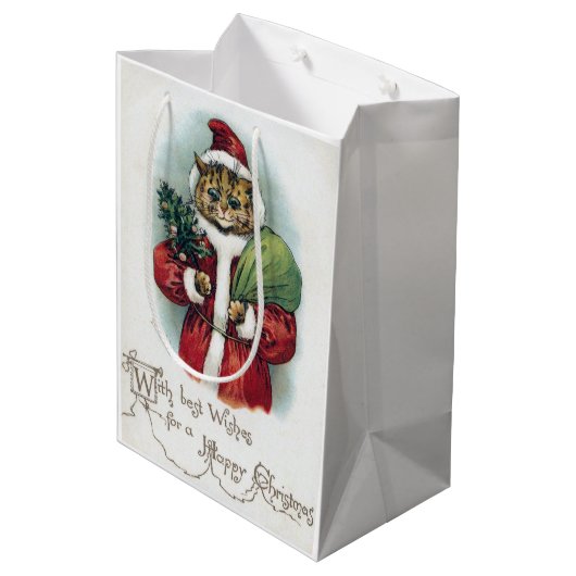 ルイ・ウィンのクリスマスキャット ミディアムペーパーバッグ (裏面アングル)