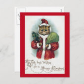 ルイ・ウィンのクリスマス猫 シーズンポストカード (正面/裏面)