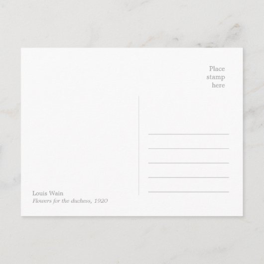 ルイ・ウィンの花のための公爵夫人の誕生日CC1009 ポストカード (裏面)