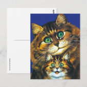ルイ・ウィン母猫と子ども葉書 ポストカード (正面/裏面)