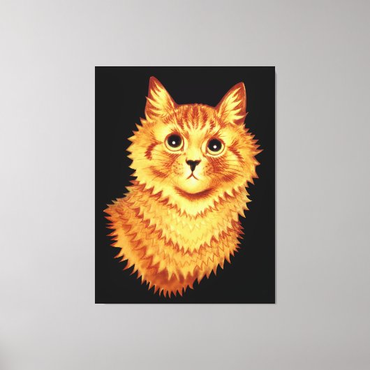 ルイ・ウェインによるオレンジ色の猫の肖像画 キャンバスプリント (正面)