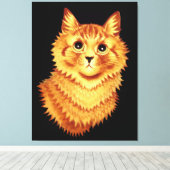 ルイ・ウェインによるオレンジ色の猫の肖像画 キャンバスプリント (インサイチュ (ウッドフロア))