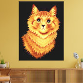 ルイ・ウェインによるオレンジ色の猫の肖像画 キャンバスプリント (インサイチュ (リビング))