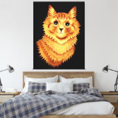 ルイ・ウェインによるオレンジ色の猫の肖像画 キャンバスプリント (インサイチュ (寝室))
