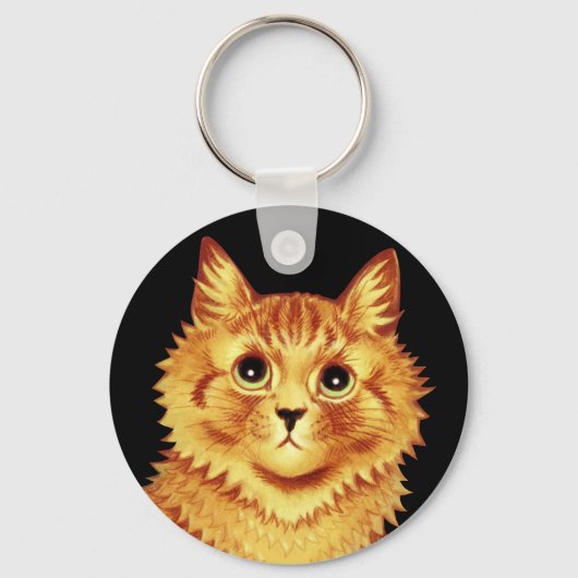 ルイ・ウェインによるオレンジ色の猫の肖像画 キーホルダー (正面)