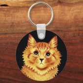 ルイ・ウェインによるオレンジ色の猫の肖像画 キーホルダー (裏面)