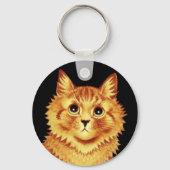 ルイ・ウェインによるオレンジ色の猫の肖像画 キーホルダー (裏面)