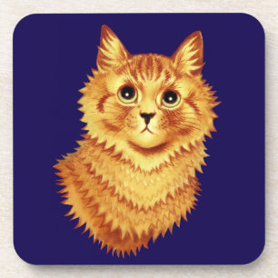 ルイ・ウェインによるオレンジ色の猫の肖像画 コースター