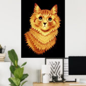ルイ・ウェインによるオレンジ色の猫の肖像画 ポスター (ホームオフィス)
