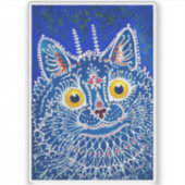 ルイ・ウェインによるゴシック調の猫 シール (正面)