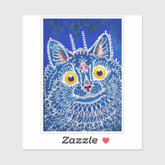 ルイ・ウェインによるゴシック調の猫 シール (シート)
