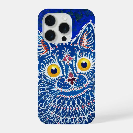 ルイ・ウェインによるゴシック調の猫 iPhoneケース (裏面)