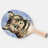 ルイ・ウェインによる猫の頭の絵 卓球ラケット (横)