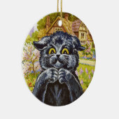 ルイ・ウェインのキティ&ハウス背景のオーナメント セラミックオーナメント (右)