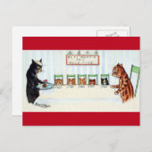 ルイ・ウェインのクリスマスの食事 シーズンポストカード (正面/裏面)