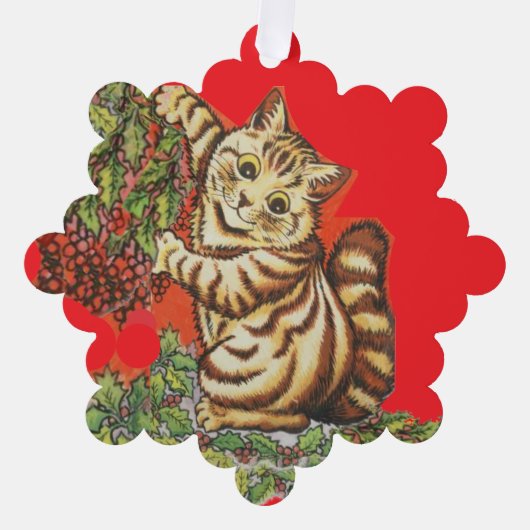 ルイ・ウェインのクリスマスキャット オーナメントカード (正面)