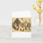 ルイ・ウェインのクリスマスパーティ カード (黄色い花)