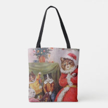 ルイ・ウェインのクリスマス猫 ビンテージ ヴィクトリア調の家族
